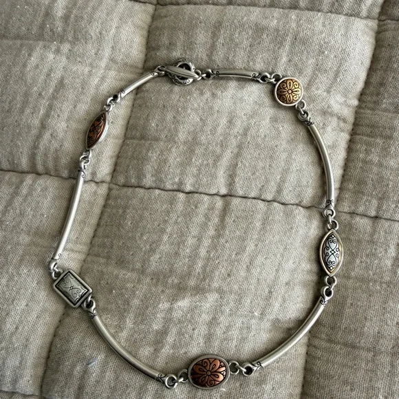 Brighton 3-tone (silver, gold & bronze) Necklace - Picture 2 of 8